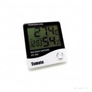 Termo Higrômetro Digital/relógio Umidade/temperatura/ Pd003